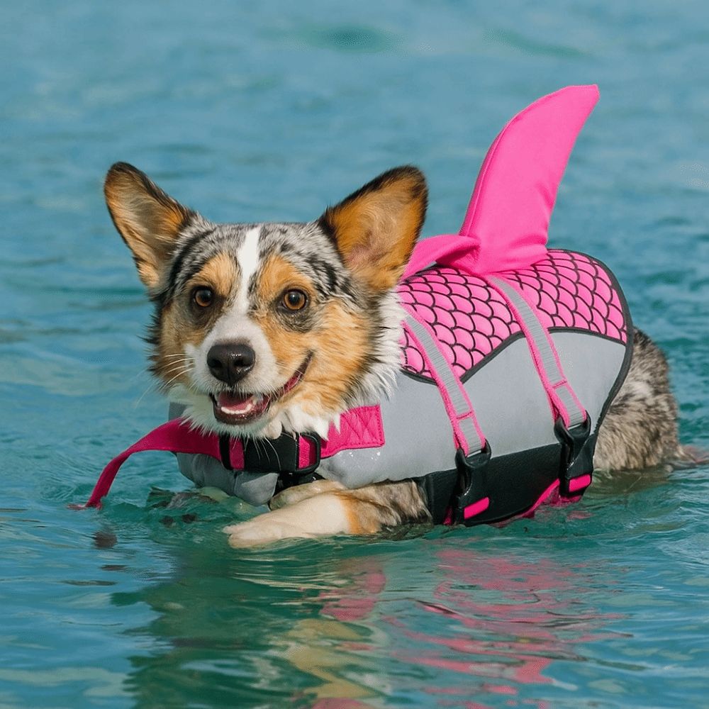 Life Jacket Buoyancy - Reflective Shark Dog Life Jacket Enhanced