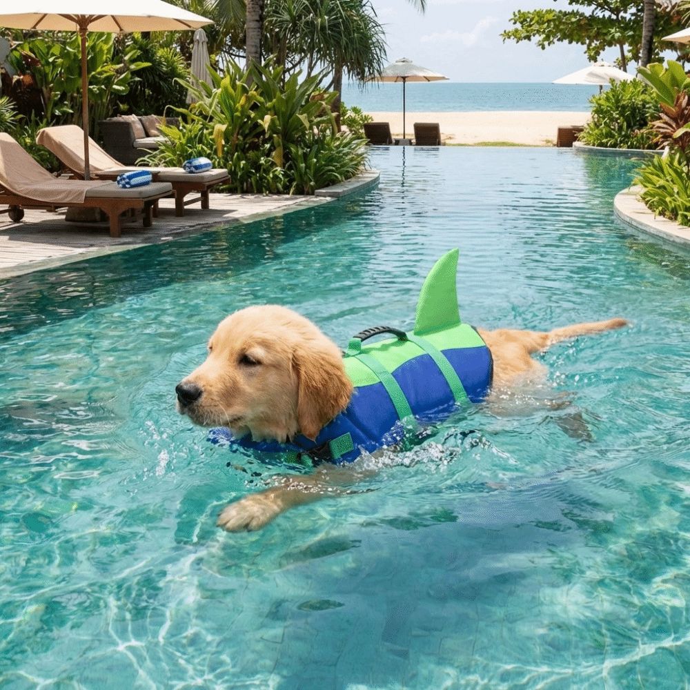 Shark Shape Dog Life Vest Supe - Life Jacket Buoyancy review and price