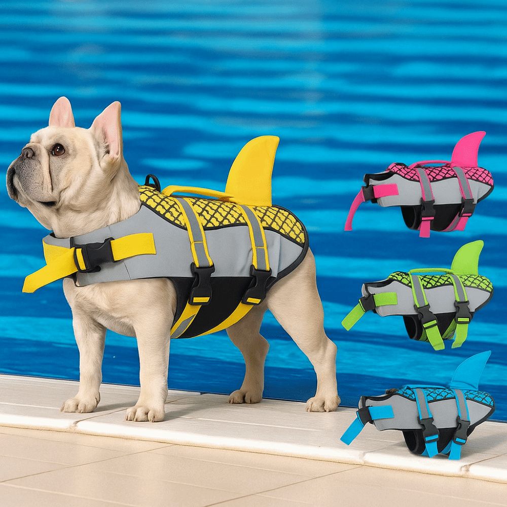 Reflective Shark Dog Life Jack - Life Jacket Buoyancy review and price