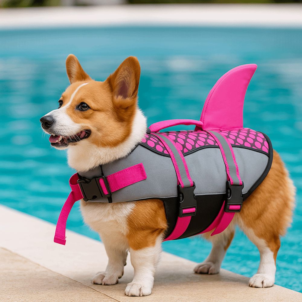 Reflective Shark Dog Life Jack - Life Jacket Buoyancy review and price