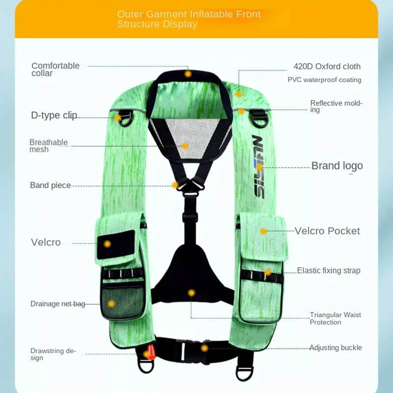 New Adult Inflatable Luya Fish - Life Jacket Buoyancy review and price