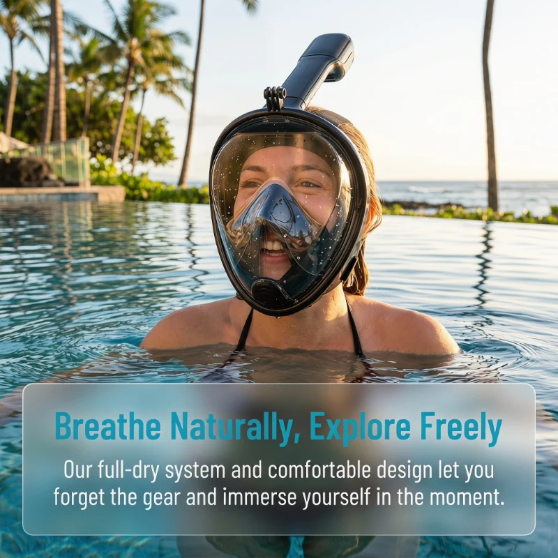 Anti Fog Full Face Snorkeling  - Aquatic Diving review and price