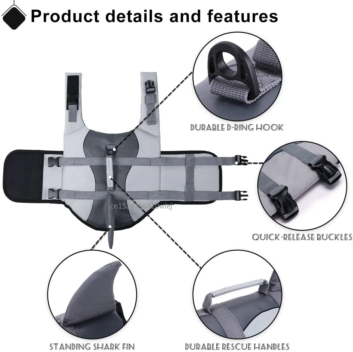 Shark Dog Life Jacket Enhanced - Life Jacket Buoyancy review and price